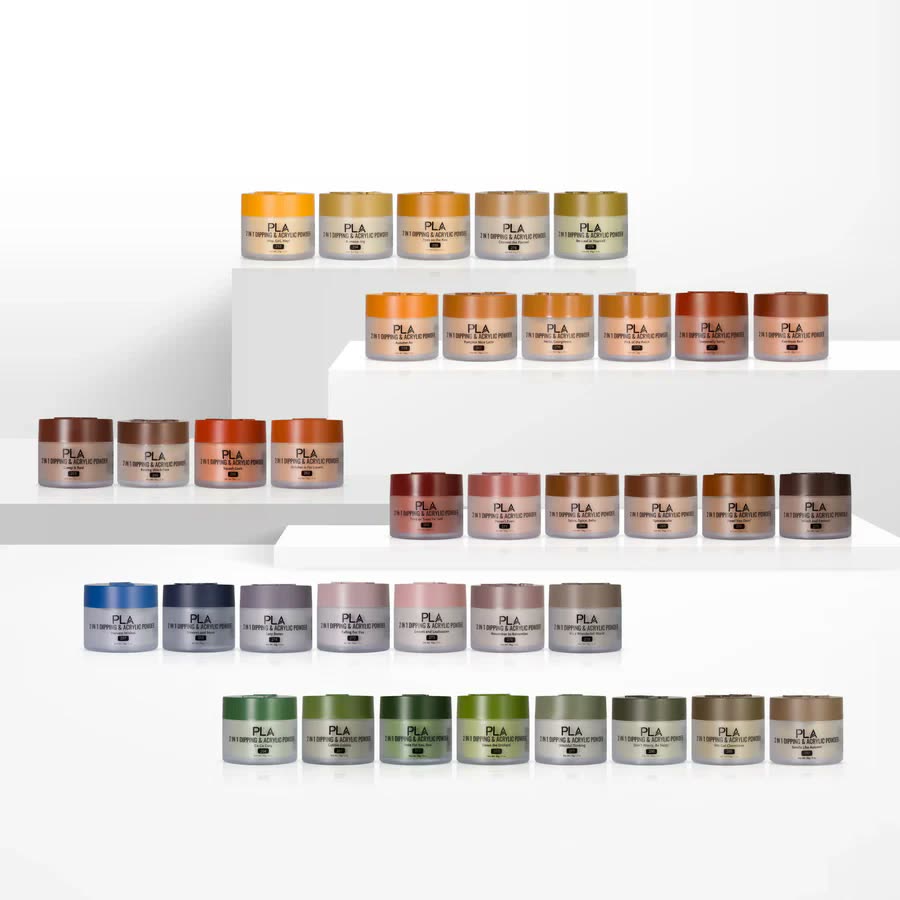 PLA dip powders in fall shades